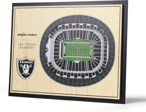 YouTheFan Arte de pared de 5 capas con vista del estadio de la NFL