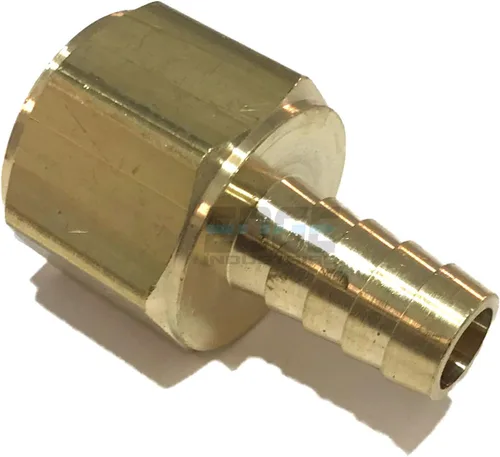Manguera de 1/2" ID a 3/4" hembra NPT FNPT recto latón accesorio combustible/aire/agua/aceite/gas/WOG (cantidad 01)