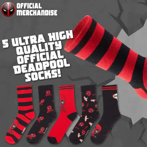 Miniatura 2 de Marvel Calcetines suaves y transpirables para hombre, paquete de 5 unidades, longitud a la pantorrilla, regalos para hombres