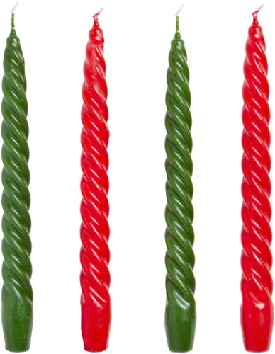 Miniatura 7 de Velas de cena cónicas trenzadas en espiral italiano, regalo ideal para el día de San Valentín, paquete de 4, mesas de mesa, rosa y naranja Opink