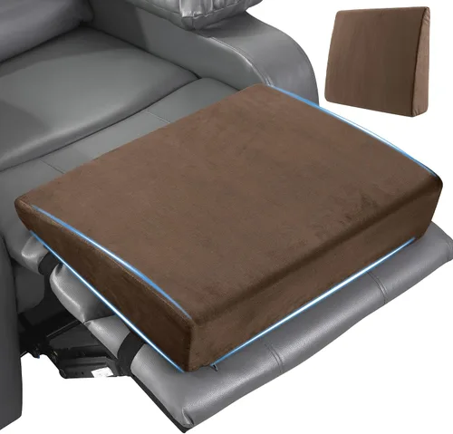 MABOZOO Almohada de Cuña para Piernas de Sillón Reclinable, Cojín de Espuma Extra Grande para Reposapiés con Correas Ajustables, Extensor de Café