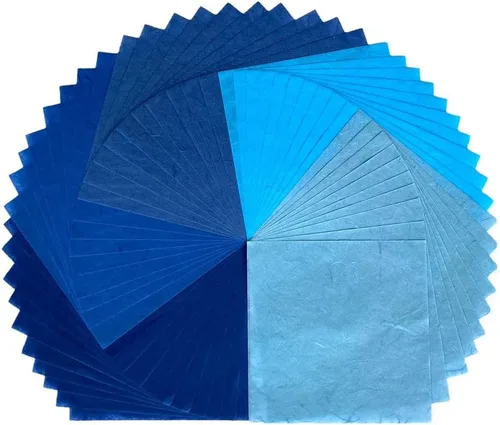 Miniatura 15 de 50 hojas de papel de fibra natural de morera de 6 x 6 pulgadas, papel cuadrado para origami, papel para manualidades, papel para plegado, papel