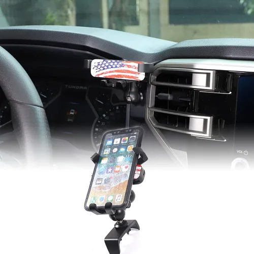 Miniatura 2 de CHEAYAR Soporte de teléfono para automóvil compatible con Toyota Tundra/Sequoia 2022-2023, soporte para teléfono de automóvil, soporte de teléfono