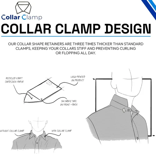 Miniatura 7 de Adhesivos de doble cara para el cuello, crujientes, extraíbles, insertos de cuello, moldeador de cuello para camisas de vestir para hombres, 3