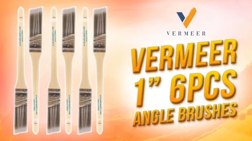 Miniatura 8 de Vermeer Pinceles de pintura – Paquete de 6 – Brochas de banda angular de 1 pulgada para todo el látex y pinturas al óleo y manchas – Mejoras