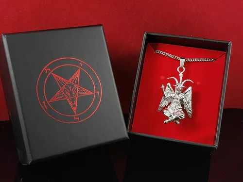 Miniatura 9 de Iglesia de Satanás Baphomet Colgante Collar 316L Acero Inoxidable Eliphas Levi