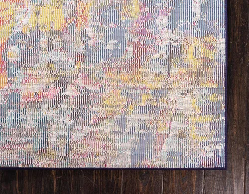 Miniatura 9 de Unique Loom - Colección Estrella, colores oscuros, tapete abstracto moderno y desgastado (3' 3 x 5' 3 rectangular, multi/azul marino)