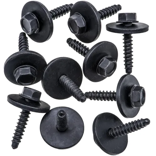 Miniatura 10 de Rexka Juego de 10 juegos de guardabarros cubierta de parachoques Splash Shield Wheelhouse Liner Bolt Tornillo U Tuercas Kit para GM 11570498