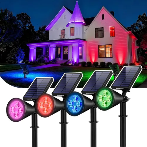 Miniatura 18 de InnoGear Luces solares 2 en 1, impermeables, para exteriores, paisajismo, iluminación, luz de pared, encendido/apagado automático, para patio
