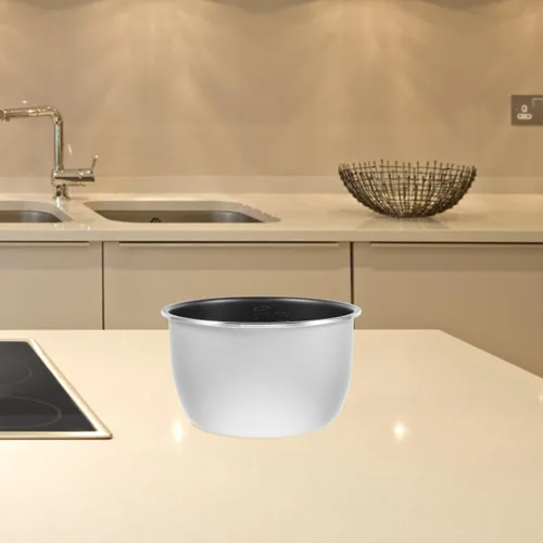 Miniatura 4 de SHOWERORO Revestimiento antiadherente para olla arrocera de 9.44 x 9.44 x 5.31 pulgadas, repuesto de olla interior de aluminio para olla a presión