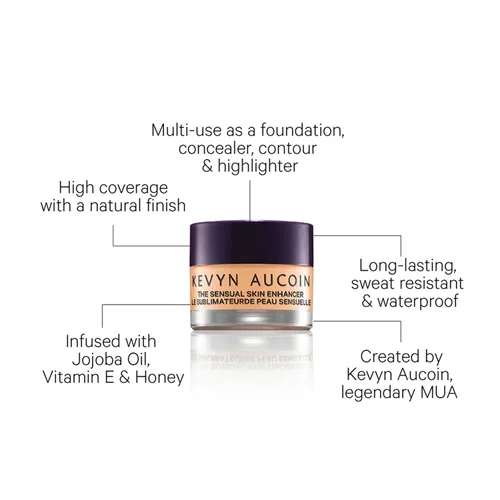 Miniatura 2 de Kevyn Aucoin The Sensual Skin Enhancer - Disponible en 16 tonos: unifica el tono de la piel. Fundación todo en uno, corrector, resaltado y contorno.