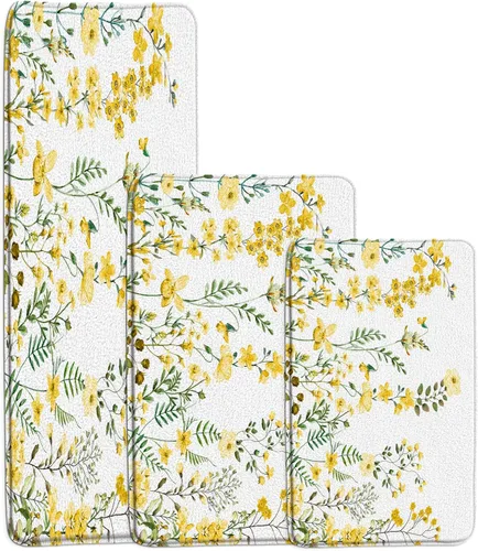 Miniatura 30 de GCTNBJL Tapete de baño con diseño floral de hojas verdes, flores rosas, bohemio, botánico, tropical, hojas bohemias, plantas, naturaleza, negro
