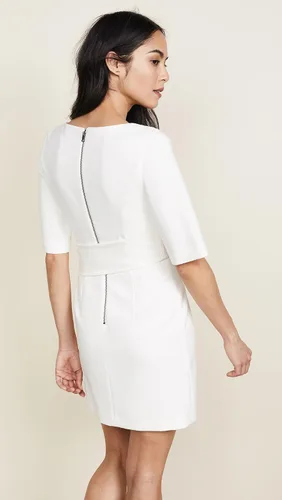 Miniatura 4 de Alice + Olivia - Vestido cruzado con cuello bote para mujer