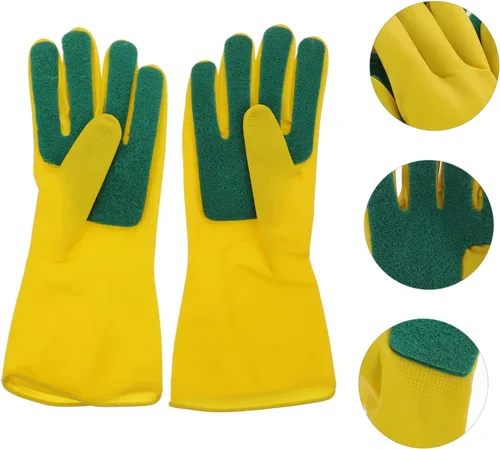 Miniatura 4 de 1 par de guantes de limpieza de The Mitten Guauntlets para limpieza de platos reutilizables
