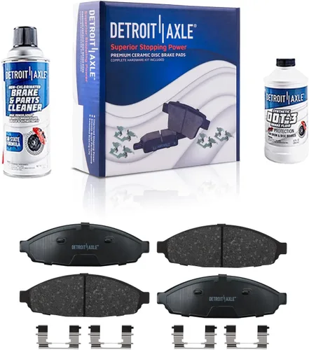 Miniatura 37 de Detroit Axle - Pastillas de Freno Delantero Izquierdo Reemplazo de Pinza de Disco para Dodge Ram 1500 Dakota Mitsubishi Raider - Juego de 3 piezas