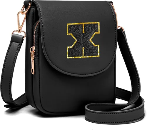 Miniatura 39 de Viverte Bolso Cruzado para Niñas Adolescentes Pequeñas, Bolso Inicial para Celular, Pequeña Cartera para Niños Pequeños, Bolso de Cuero con Tres