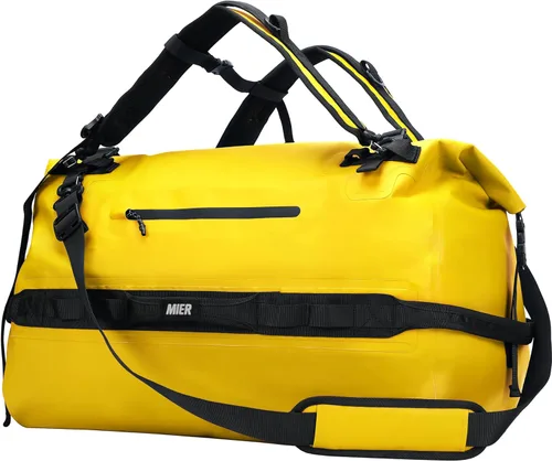 Miniatura 15 de MIER Bolsa de Lona Grande Impermeable con Parte Superior Enrollable, Mochila Seca, Bolsas de Lona para Kayak, Rafting, Navegación, Natación, Gris