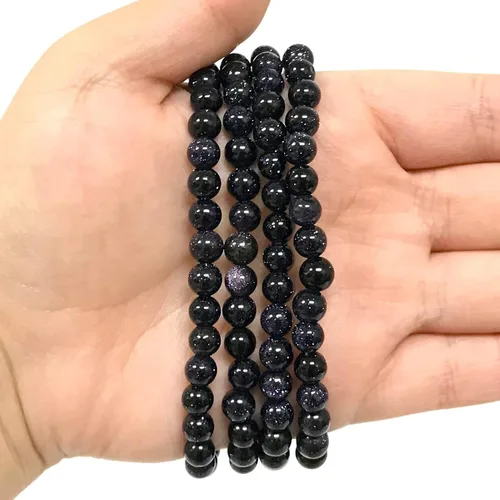 Miniatura 438 de Gem Avenue Handmade Round Bead Stretch Bracelet Unisex Natural Stone Beaded Jewelry for Men & Women, Elastic Wristband for Daily Wear