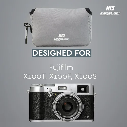 Miniatura 5 de MegaGear Fujifilm X100F, X100T, X100S - Funda de neopreno ultraligera para cámara, con mosquetón, color gris, MG1095