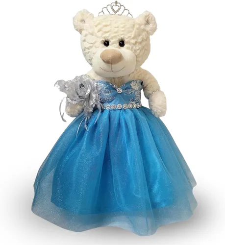 Miniatura 18 de KINNEX COLLECTIONS SINCE 1997 20" Quince Anos Quinceanera Last Doll Osito de peluche con vestido (pieza de centro) ~ ARC16831-4 (azul bebé)