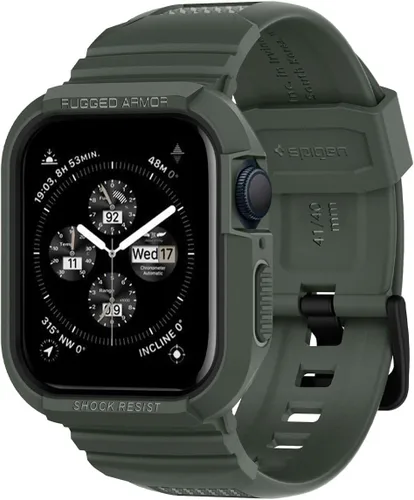 Spigen for Apple Watch Band with Case, Rugged Armor Pro Compatible with Ultra 3/2/1 49mm, Series 11/10 46/42mm, 9/8/7 45/41mm, SE3/SE2/SE/6/5/4
