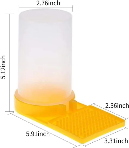 Miniatura 8 de Paquete de 2 alimentadores de abejas, dispensador de agua de apicultura, equipo de apicultura, colmena de miel, alimentador de entrada, herramientas