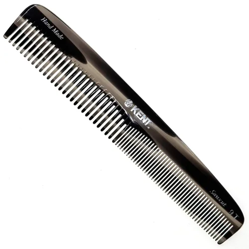Miniatura 14 de Kent 9T Peine Desenredante de Dientes Finos y Dientes Anchos - Peine de Peinado Grande Hecho a Mano con Corte de Sierra para Cabello Húmedo y Blanco
