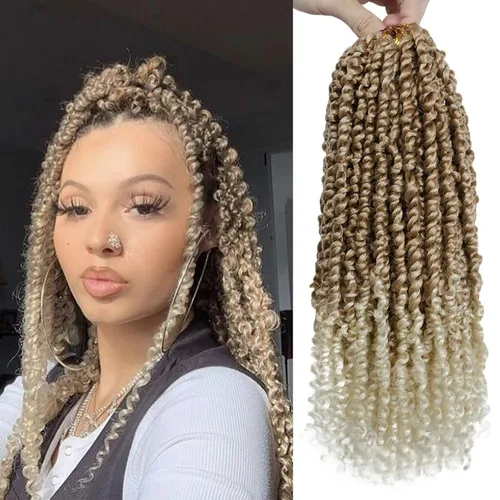 Miniatura 86 de Pelo de Passion Twist – 8 paquetes de 18 pulgadas Passion Twist Crochet para mujeres, cabello rizado pretrenzado Passion Twists extensiones de #2