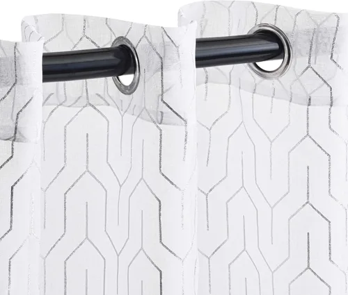 Miniatura 6 de SUPERIOR Cortinas transparentes, cortinas perfectas para luz natural, detalles de ventana de enrejado, decoración contemporánea moderna, colección