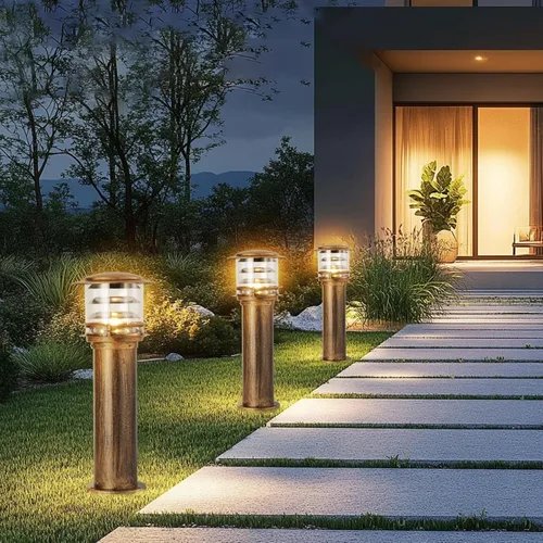 Miniatura 5 de SLAWA Tapas de poste al aire libre, luces de aluminio para caminos de paisaje, con pantalla acrílica, impermeable, columna, pilar, cerca, cubierta