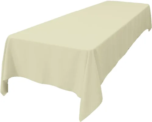 Miniatura 49 de LA Linen Mantel rectangular lavable de popelín de poliéster, resistente a las manchas y a las arrugas, cubierta de mesa 60x84, mantel de tela