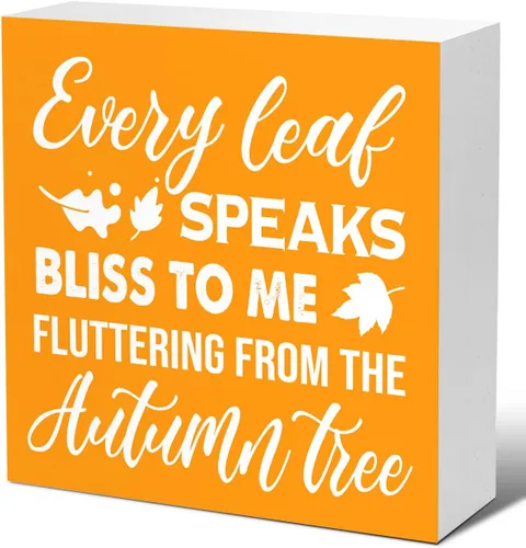 Miniatura 9 de Decoración de escritorio de otoño, letrero de madera de días de otoño nítidos, letrero de bloque de madera de otoño, decoraciones de otoño