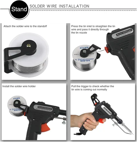 Miniatura 4 de Soldador de hierro multifunción, pistola de soldadura automática de mano, pistola de soldadura eléctrica para reparación de soldadura con una sola