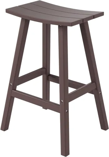 Miniatura 10 de HDPE Laguna Contempo Taburete de bar de 29", marrón oscuro