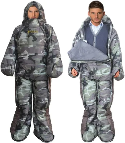 Miniatura 6 de Gaorui Humanoid Outdoor Camping Invierno Interior Portátil Ultraligero Caliente Adulto Saco De Dormir A Prueba De