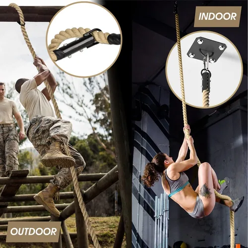 Miniatura 4 de Yes4All Cuerda de escalada de gimnasio para entrenamiento de fuerza y fitness, ejercicios de escalada y entrenamientos en casa