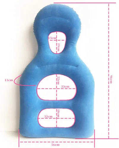 Miniatura 3 de Almohada de apoyo de hombro para la cabeza, almohada para dormir boca abajo, cojín inflable multifuncional para dormir, retina, acostado