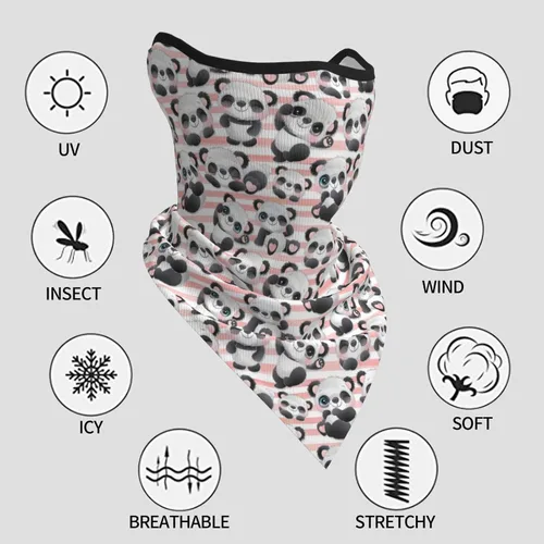 Miniatura 7 de Polaina para el cuello, bandanas para hombres y mujeres, cubierta de bufanda para la cara con rayos UV, con agujero para las orejas, máscara facial