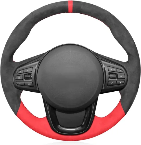 Miniatura 11 de MEWANT Funda cosida a mano para volante de automóvil para Toyota GR Supra 2020-2024, accesorios para volante para Toyota GR Supra 2020-2024