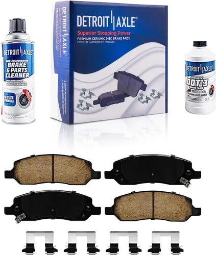 Miniatura 49 de Detroit Axle - Pastillas de freno traseras para Honda Odyssey 2011-2017 Pilot 2007-2013 MDX 2010-2013 ZDX 2010-2013 Pastillas de freno de cerámica