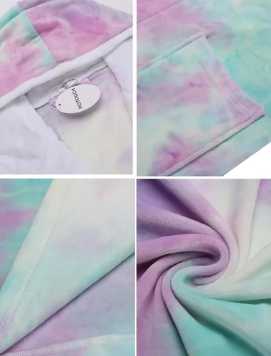 Miniatura 5 de HOTOUCH Bata de baño con capucha para mujer, bata de felpa súper suave, bata de baño de terciopelo