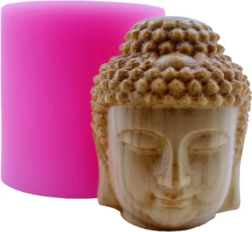 Miniatura 15 de Molde de vela 3D de Buda de bronce para fabricante de velas, moldes de jabón, arcilla polimérica, moldes de silicona de porcelana fría Buda 13
