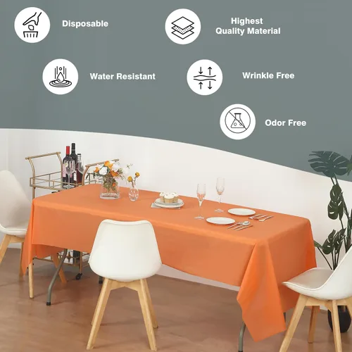 Miniatura 218 de Rollo de plástico para cubierta de mesa color verde manzana, 40 pulgadas x 100 pies, rollo de plástico resistente para cubierta de mesa de banquetes