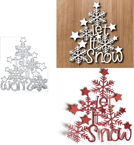 Miniatura 9 de Troqueles para álbum de recortes, troqueles de metal de Navidad para hacer tarjetas, plantilla de perforación para manualidades de papel, plantillas