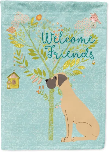Miniatura 70 de Caroline's Treasures BB7594GF Bandera de jardín de Husky siberiano con texto en inglés "Welcome Friends" - Bandera decorativa para patio exterior