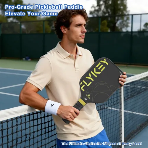 Miniatura 6 de FLYKEY Pickleball Paddles, T700 Carbon Fiber Pickleball Paddle with a 16mm Shark Power Polymer Core, USAPA Approved Pickle Ball Paddle, Strong Spin