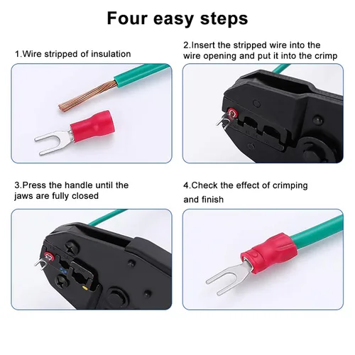 Miniatura 5 de Heyiarbeit 100 Uds AWG22-16 Conectores de terminales de anillo aislado M6 Terminales de anillo eléctrico Conectores de crimpado de alambre rojo