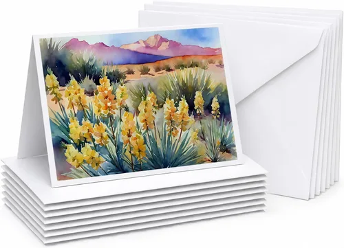 Miniatura 85 de Caroline's Treasures DAC1709GCA7P - Tarjetas de felicitación y sobres de arándanos de Texas en acuarela, paquete de 8 tarjetas en blanco con sobres
