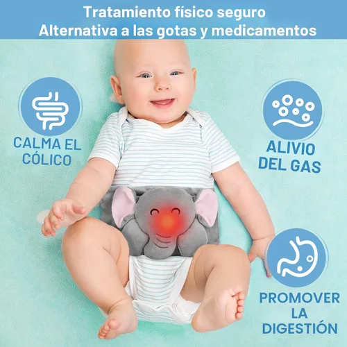 Miniatura 2 de Alivio de cólicos y gases para bebés - Heigoeost Envoltura abdominal calentada para recién nacidos para aliviar el vientre mediante calor Elefante