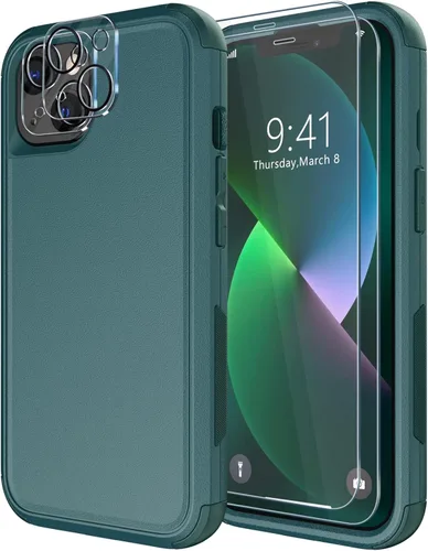 Miniatura 18 de Diverbox Funda para iPhone 13 [A prueba de golpes] [A prueba de caídas] [A prueba de polvo], Funda de Teléfono de Protección Resistente para Apple